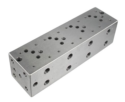 Custom Manifold Block Machining Services, High Precision CNC Machined Hydraulic Manifold Blocks
