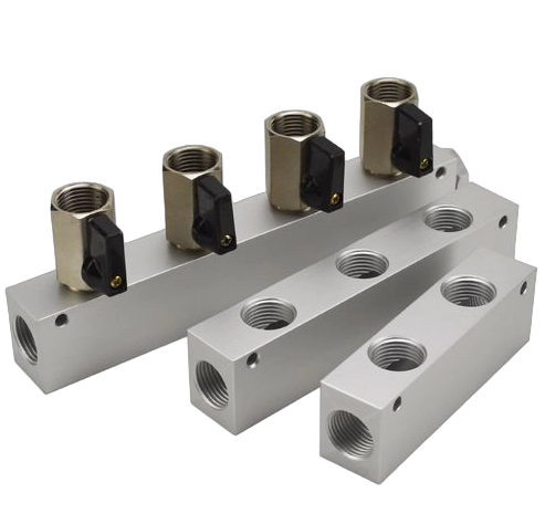 Air manifold block for pneumatic control systems
