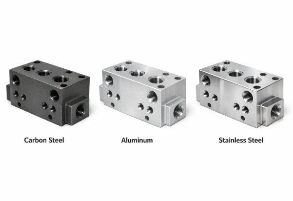 Carbon Steel vs Aluminum vs Stainless Steel manifold blocks comparison
