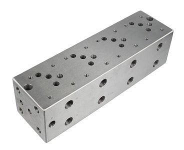 Custom Manifold Block Machining Services, High Precision CNC Machined Hydraulic Manifold Blocks